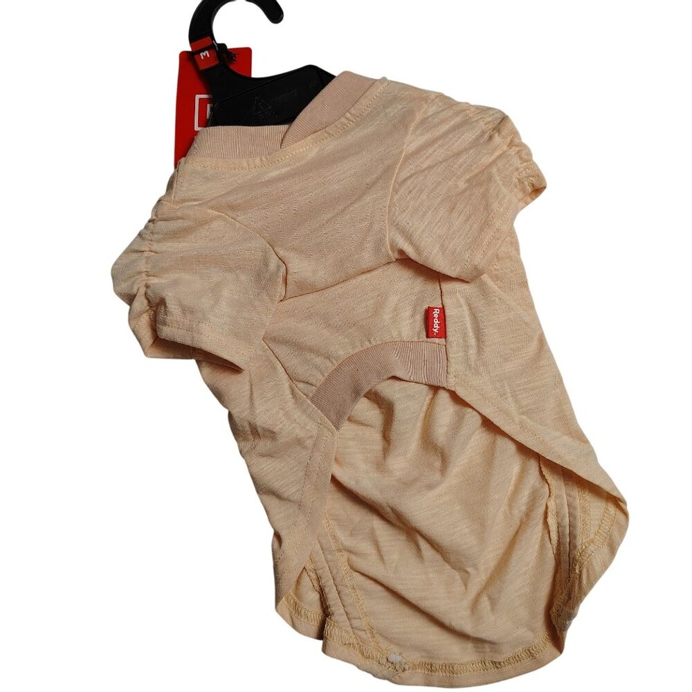 Reddy Dog Medium Peach Ruched Detail Lightweight T-Shirt - Picture 2 of 6